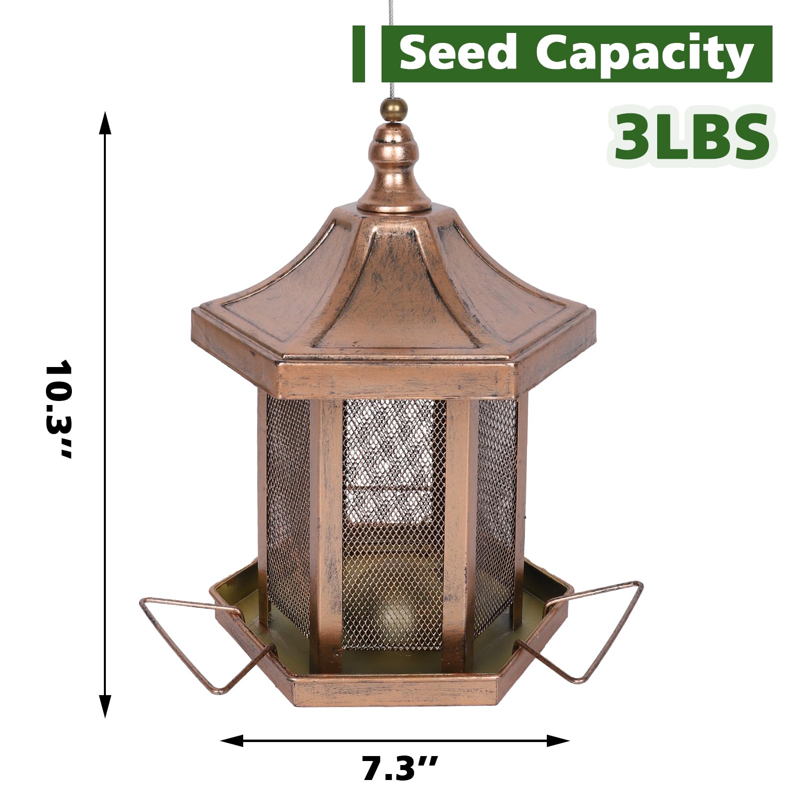 DALOHOMI easy refill and cleaning bird feeder with wide opening for quick maintenance