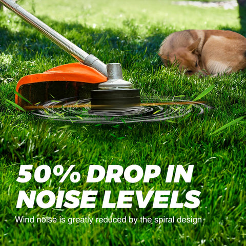 Long 690-foot spool helps cover large yards without frequent reloading