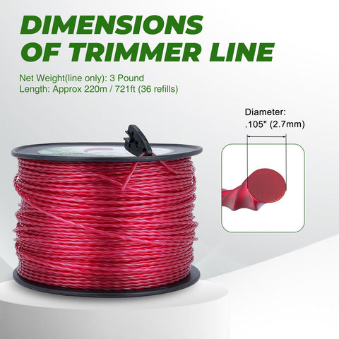 Dalom 105 line reveals weld-resistant outer layer reducing line bonding during use