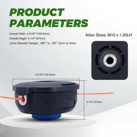 Close-up of Dalom 128LD with left-hand M10 x 1.25 thread for secure attachment.