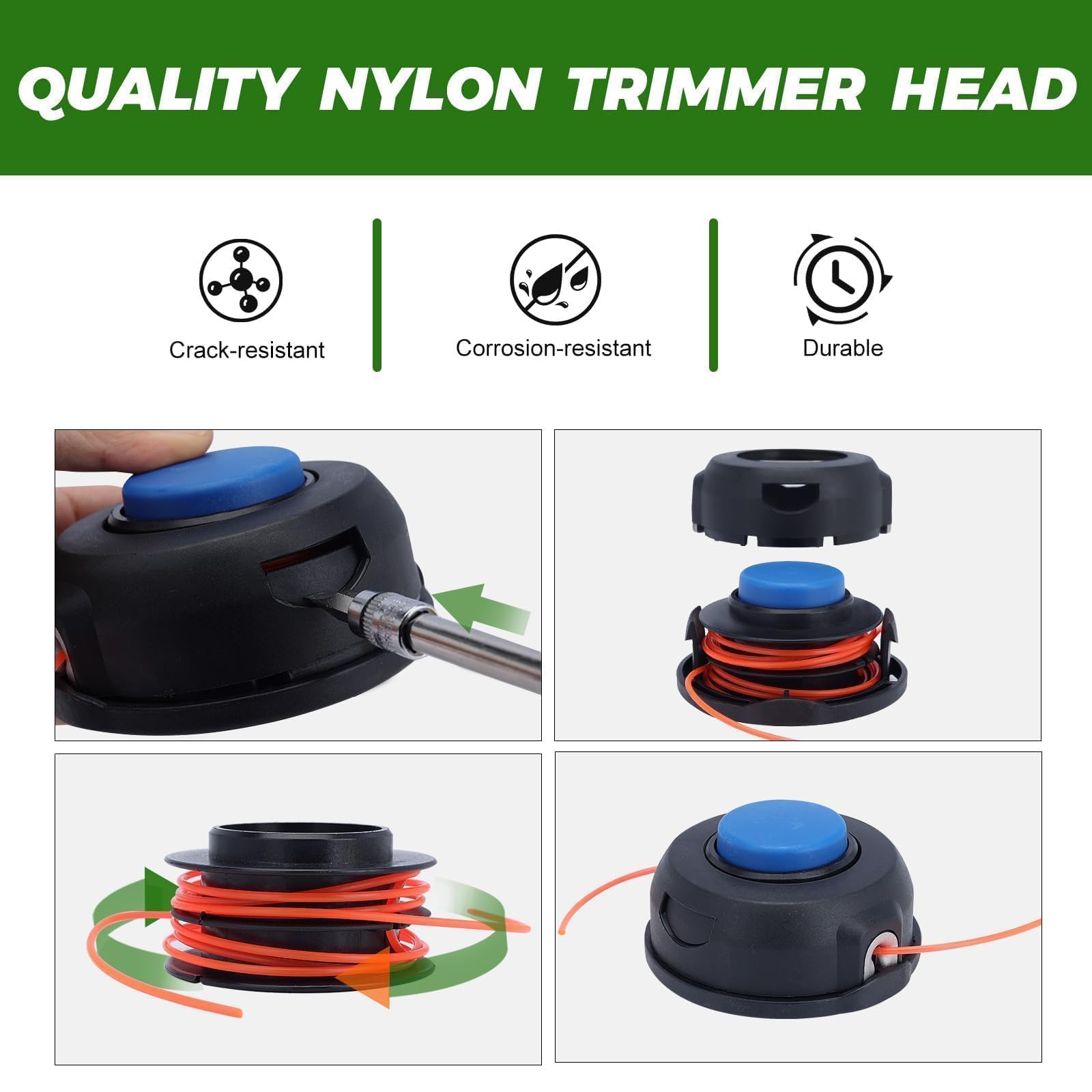 Dalom 128LD head shown fitting multiple Husqvarna models for compatibility.