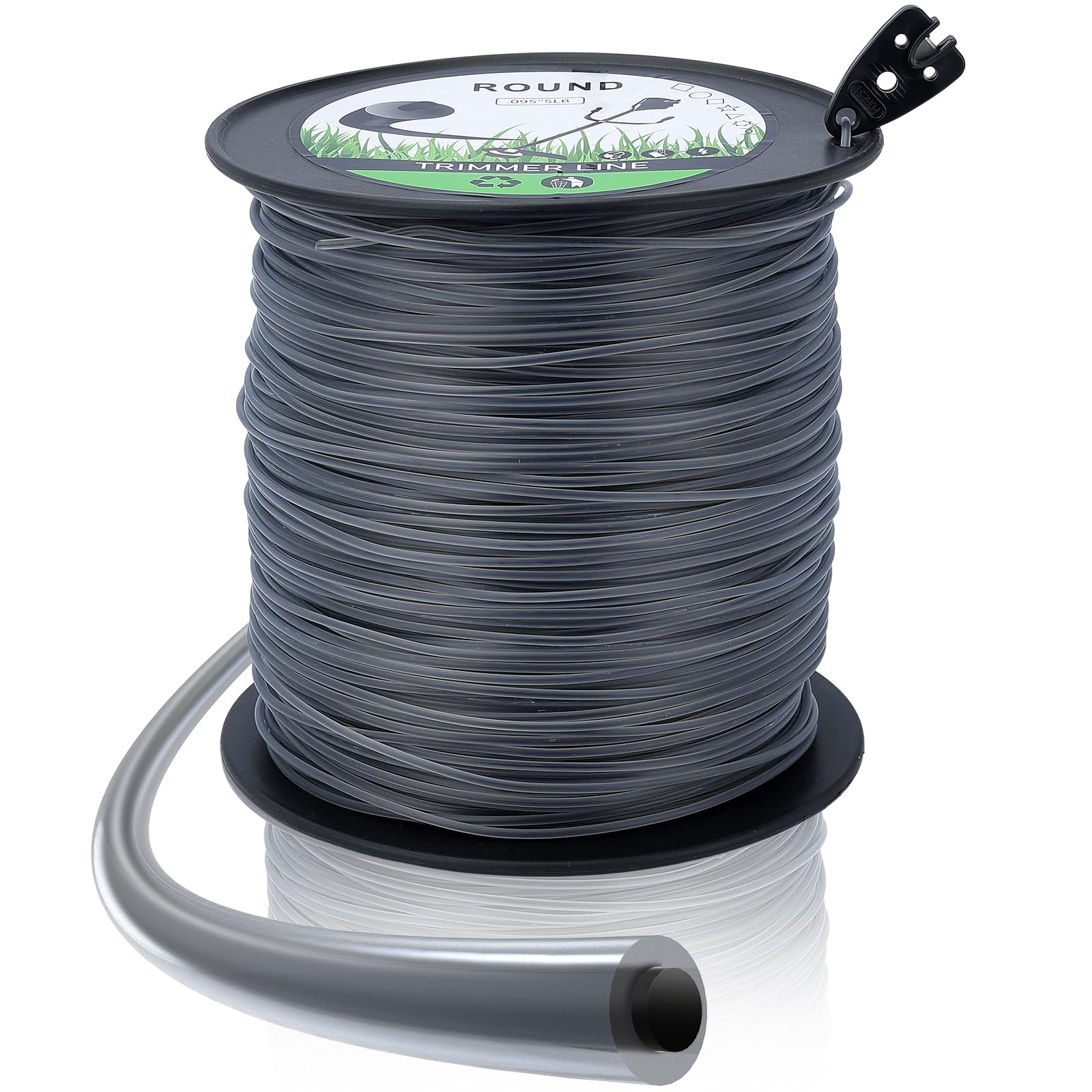 Dalom 5 lb spool of round trimmer line ready for long sessions