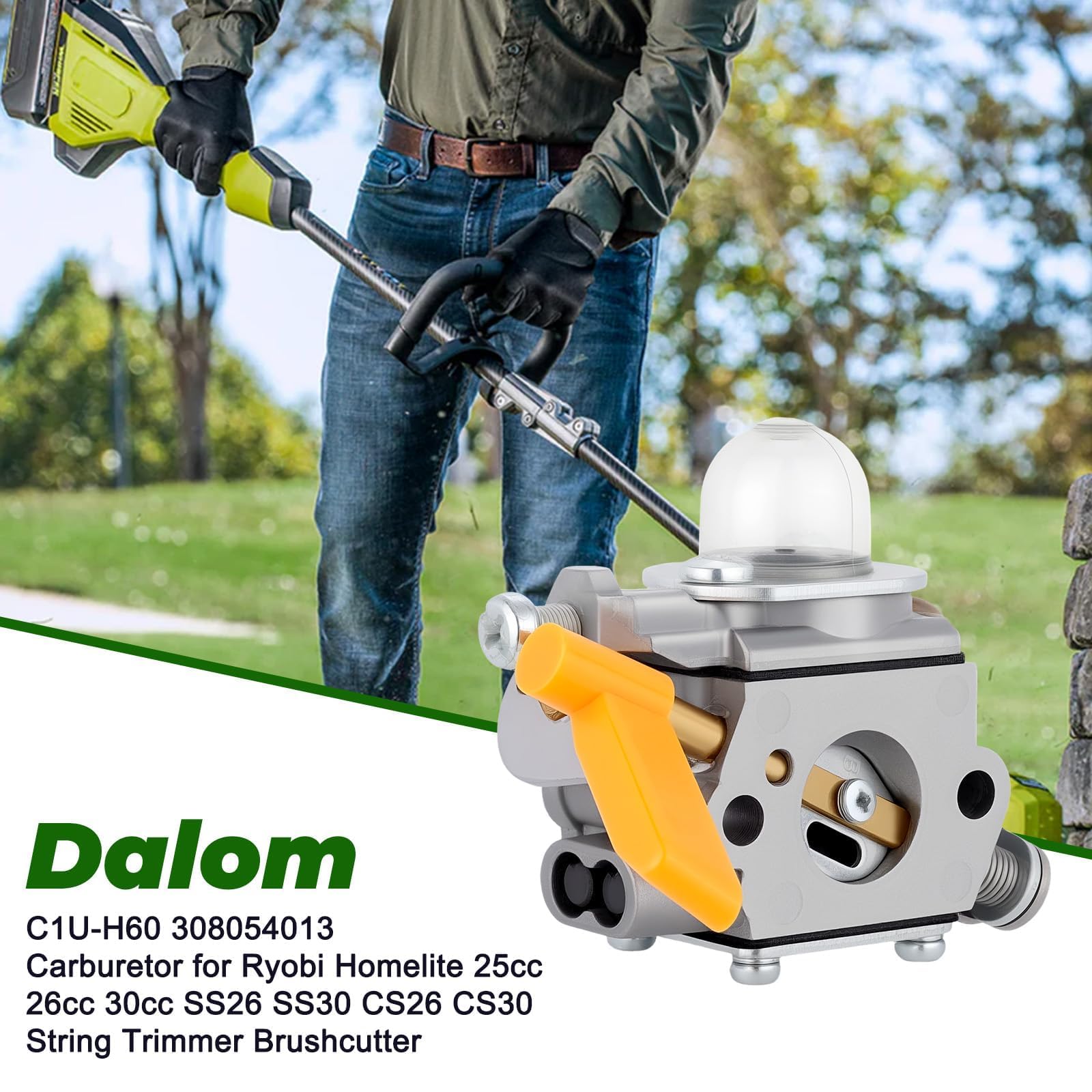 Dalom C1U-H60 carburetor package with gasket and bulbs included