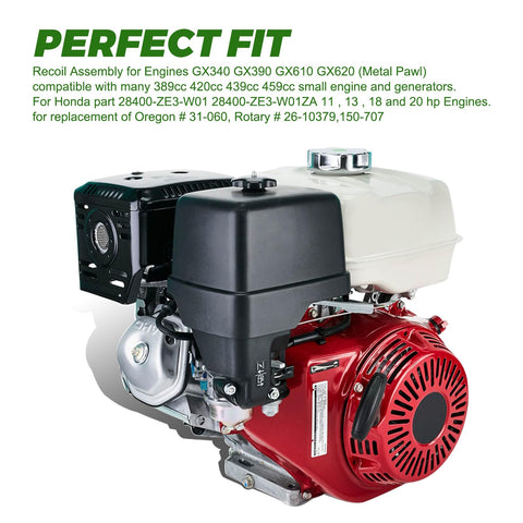 Dalom GX390 pull-start mechanism with OEM compatibility.