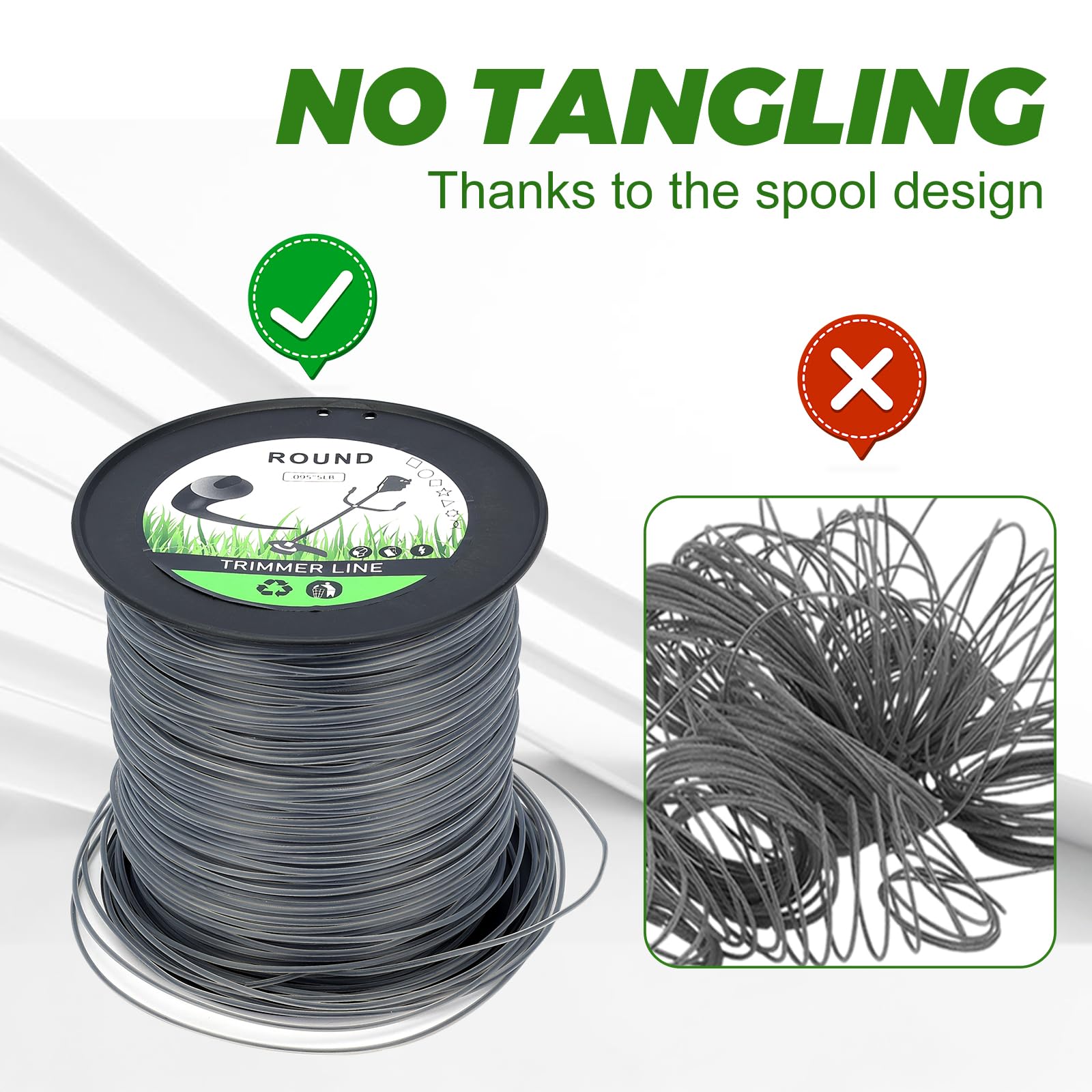 Dalom long 1425-foot spool for extended trimming