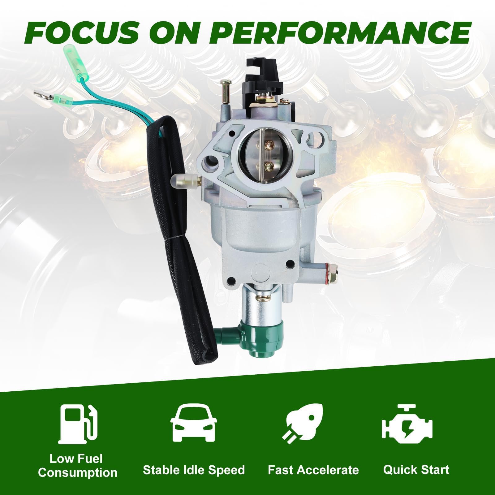 Dalom spark plug included, supporting reliable ignition during operation.