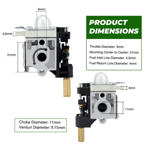 Dalom SRM 230 carburetor spark plug and gaskets support reliable starts