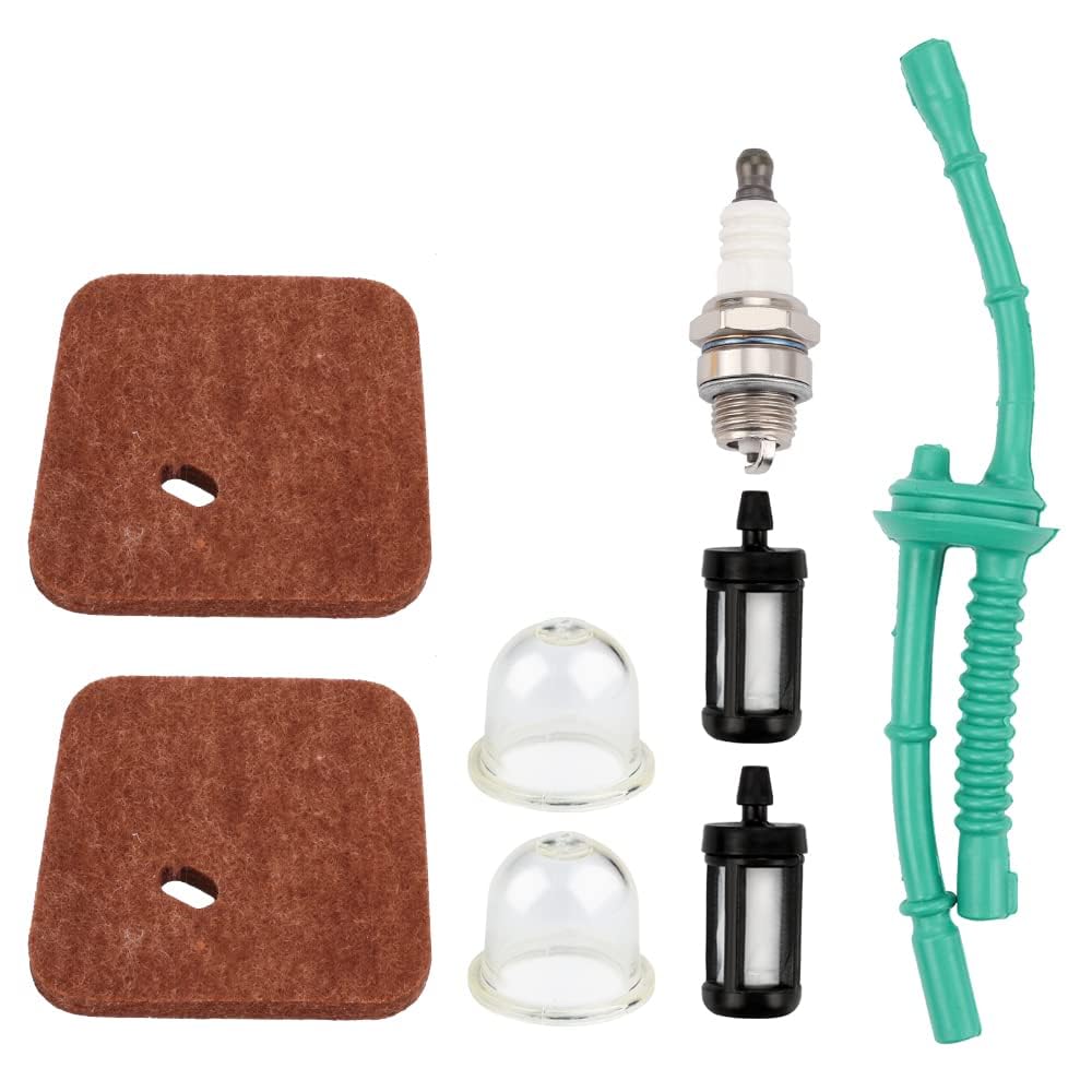 Dalom tune-up kit in use demonstrates complete maintenance for lawn care tools.