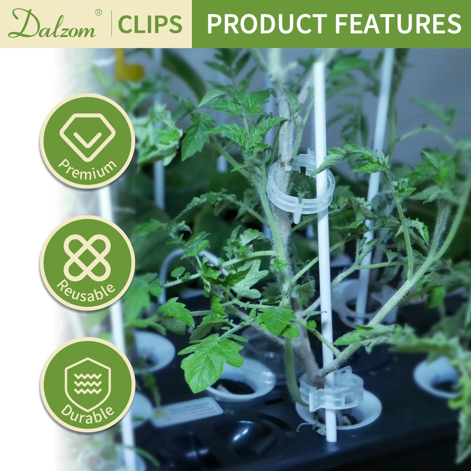 Dalzom grape vine clips support vines while boosting airflow