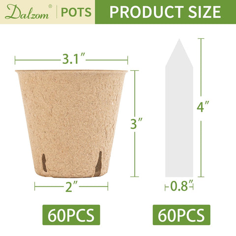 Dalzom plant labels set of 60 keeps seedling identities organized.