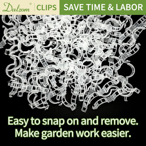 Dalzom vine clips for trellis support on climbing plants