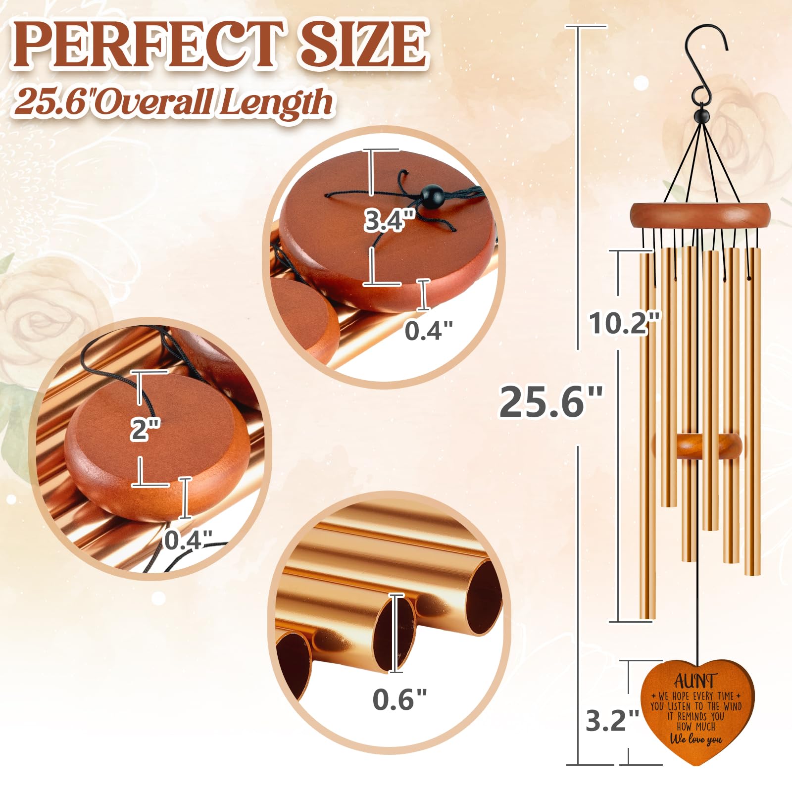 Damaigiift Gift-ready wind chime in elegant packaging