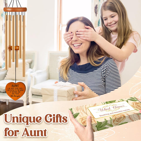 Damaigiift Aunt Wind Chime on patio, tranquil outdoor music