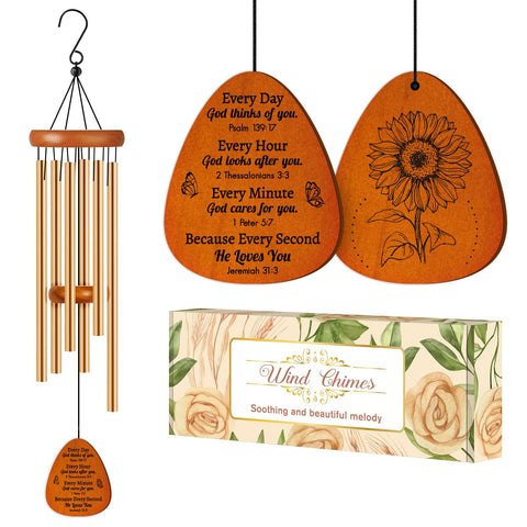 Damaigiift Christian wind chimes for Baptism, soothing faith reminder.