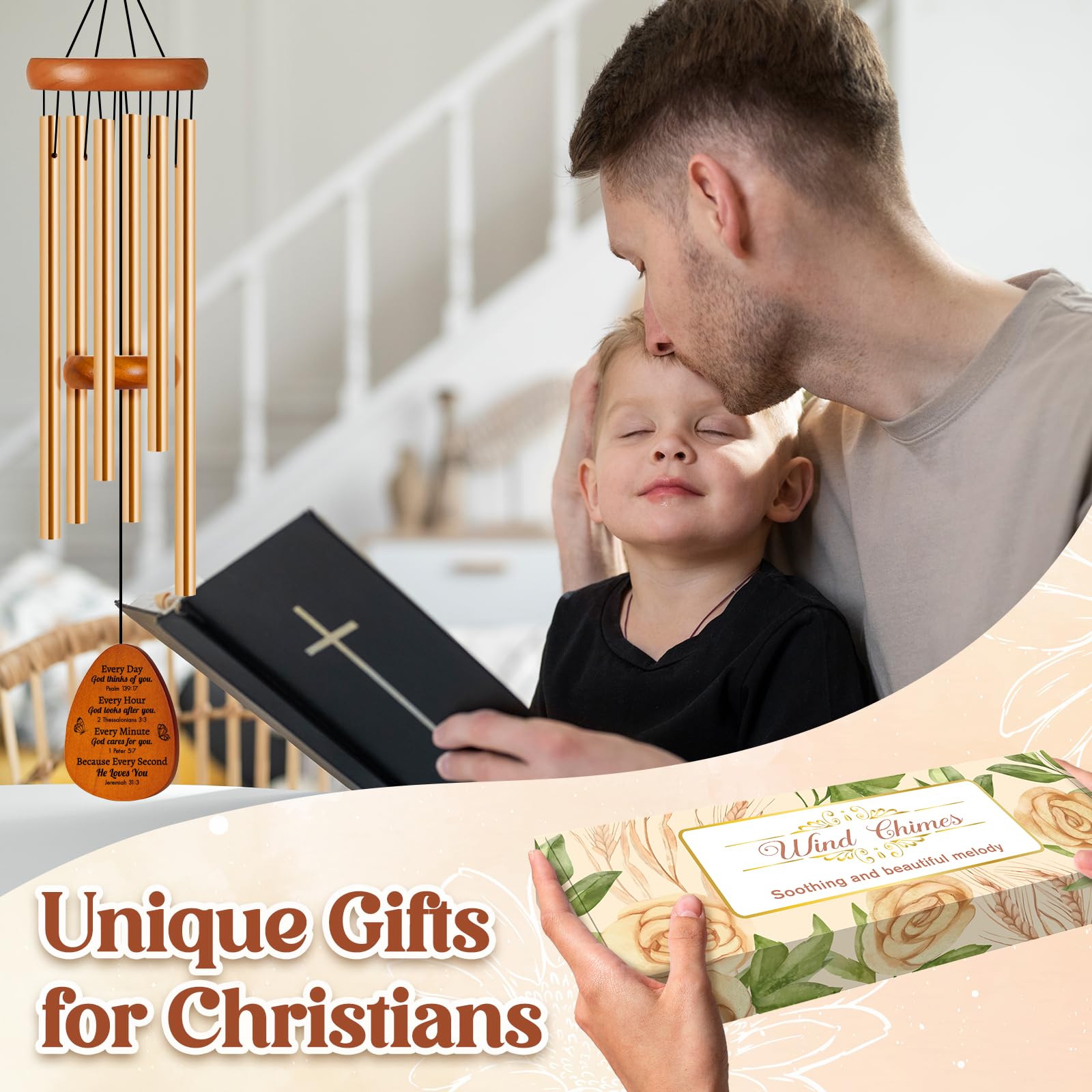 Damaigiift wind chimes for Mother's Day with comforting tones at home.