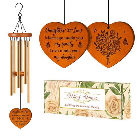 Damaigiift wind chimes gift box for daughter-in-law, warm welcome to the family.