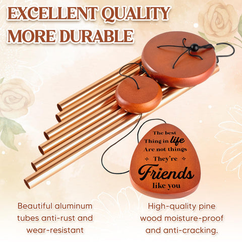 Damaigiift engraved tag wind chime with good wishes for friends