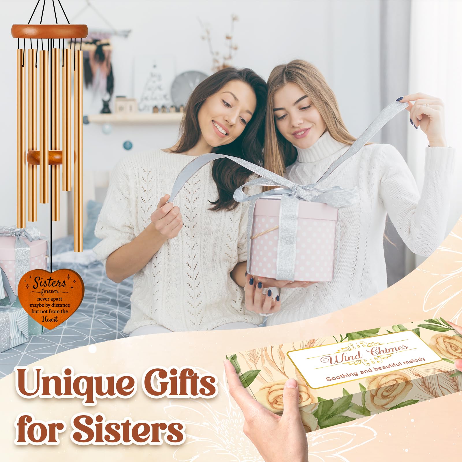 Damaigiift wind chime in an elegant gift box for ready-to-gift occasions