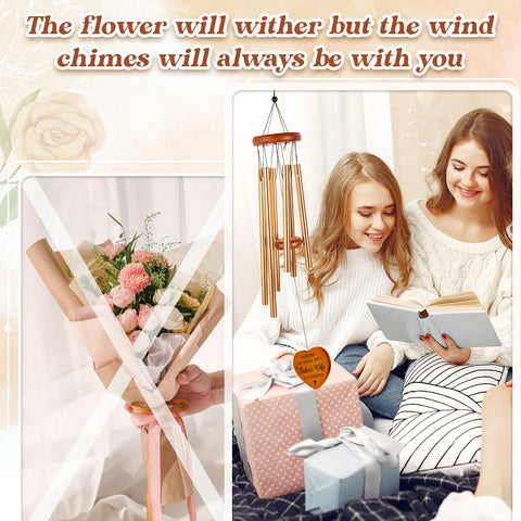 Damaigiift six-tube wind chimes deliver soothing tones for any breeze.