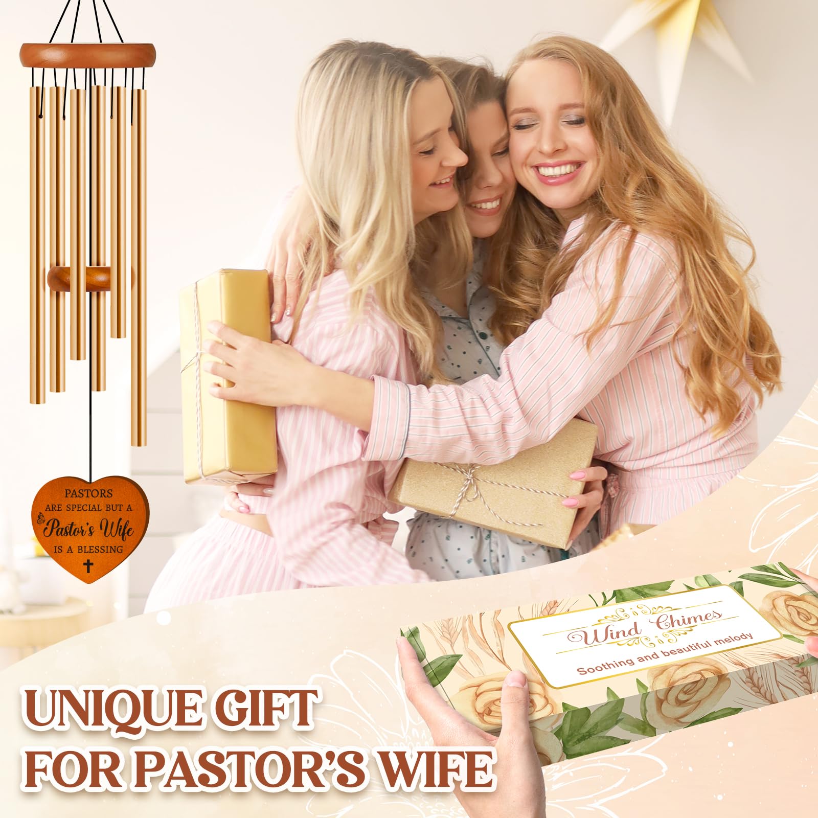 Damaigiift thank-you gift wind chimes for outdoor decor and calming moments.