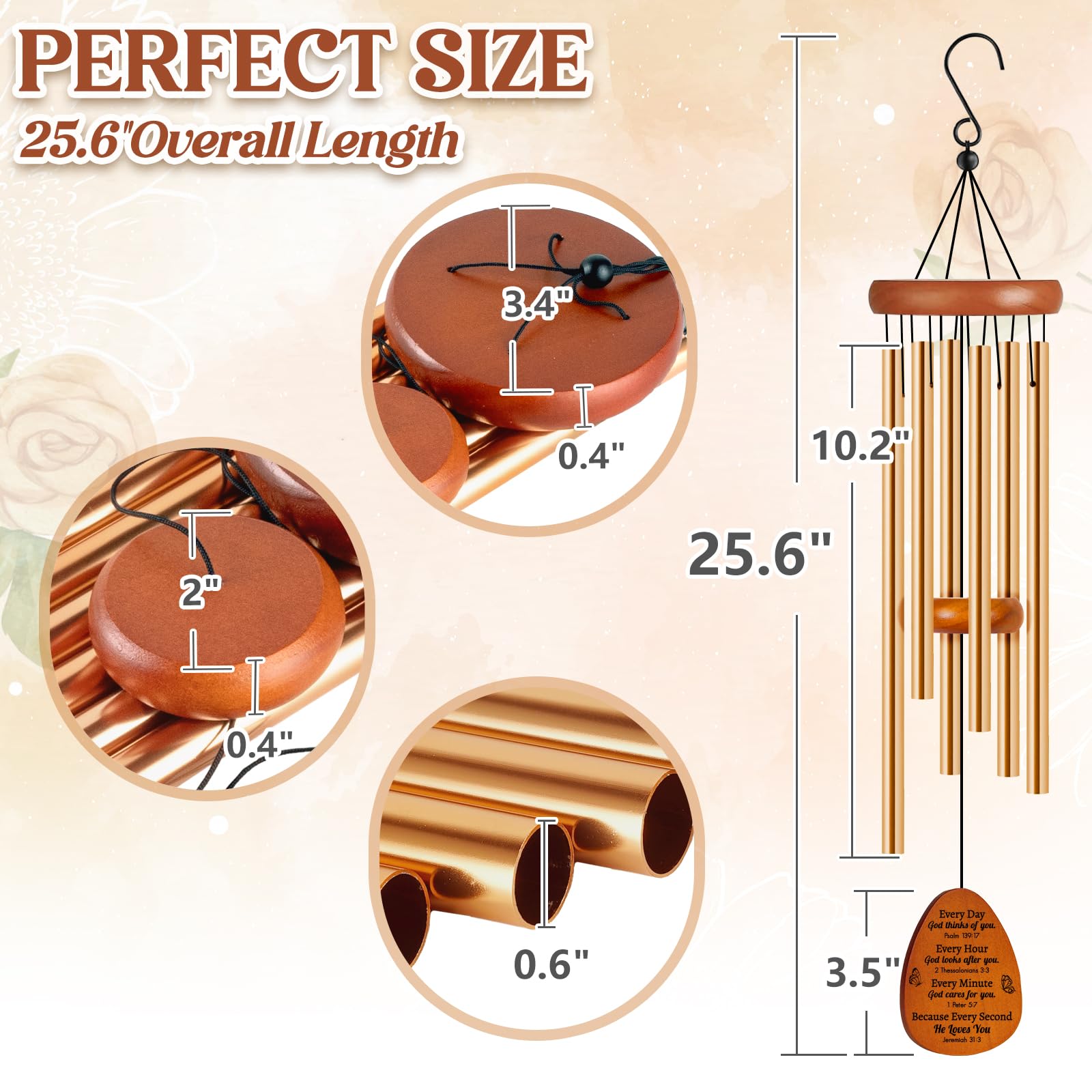 Damaigiift wind chimes deliver peaceful sounds to calm spaces.