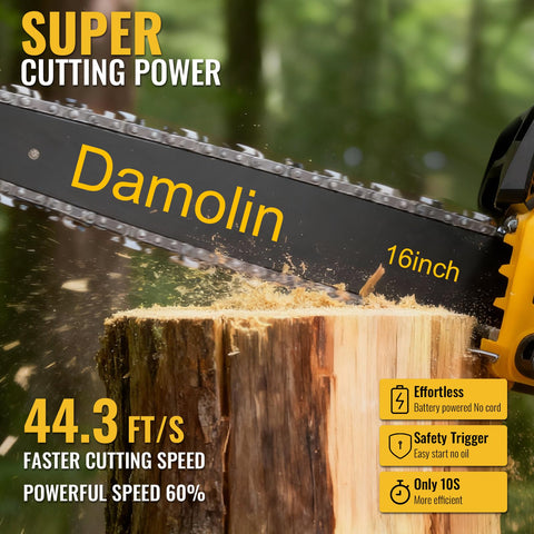Damolin 16-inch chainsaw with brushless motor for tougher cuts