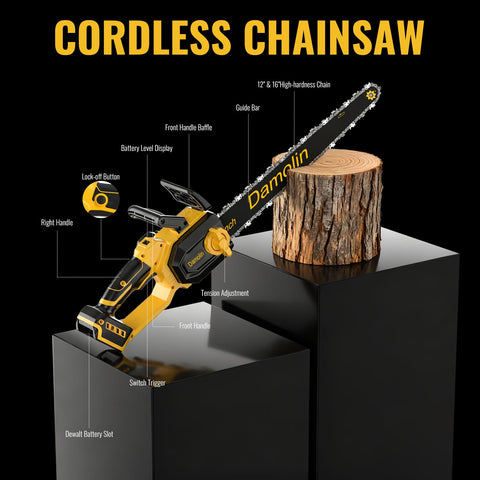 Damolin rapid-stop brake halts the chain quickly