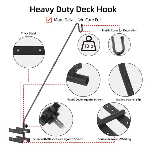 Damukoo easy-install-rail-hanger comes with hardware for quick setup.
