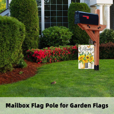 Damukoo metal yard flag hanger mini-flag supports small flags with easy swapping.