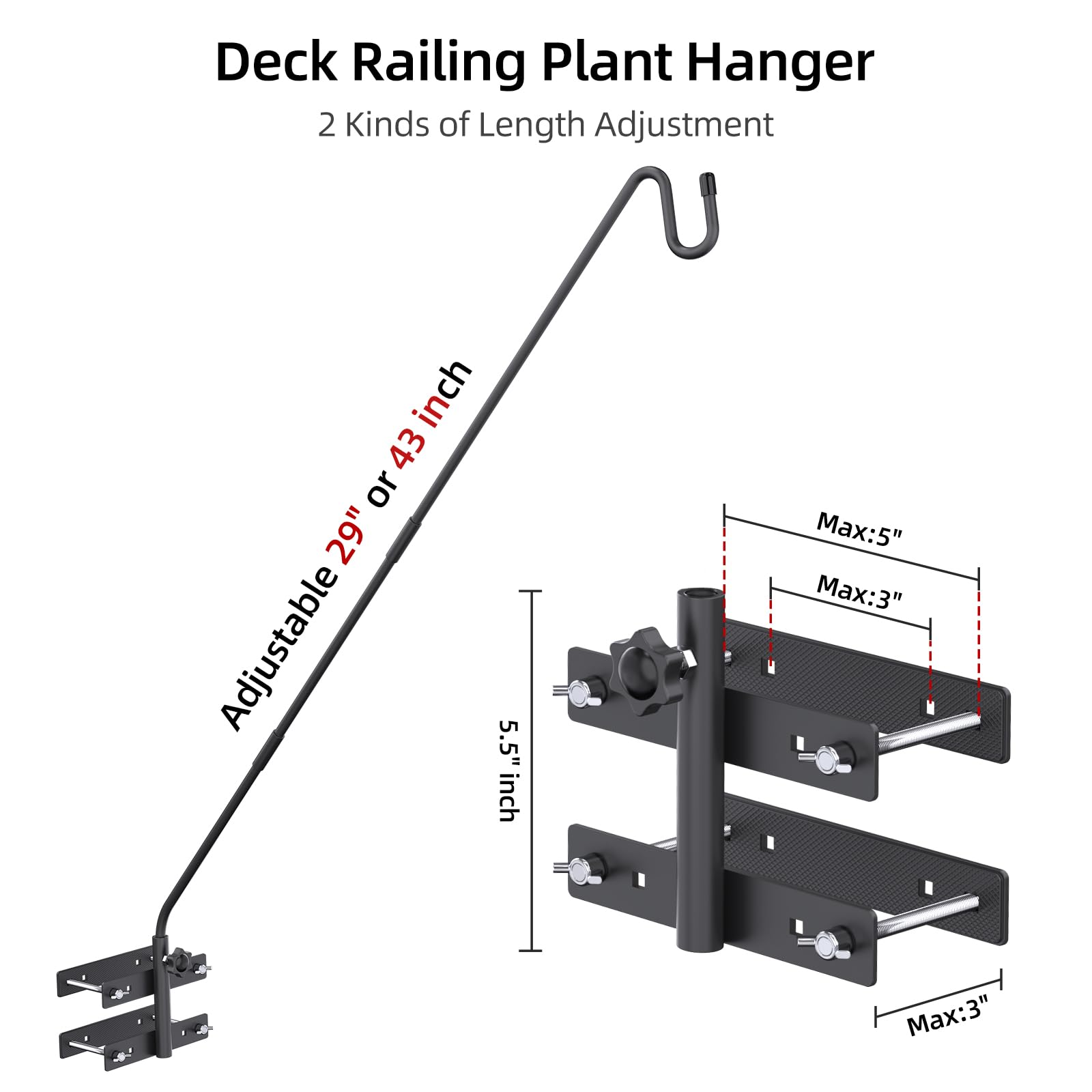 Damukoo planter-basket-hanger adds charm while protecting decks.