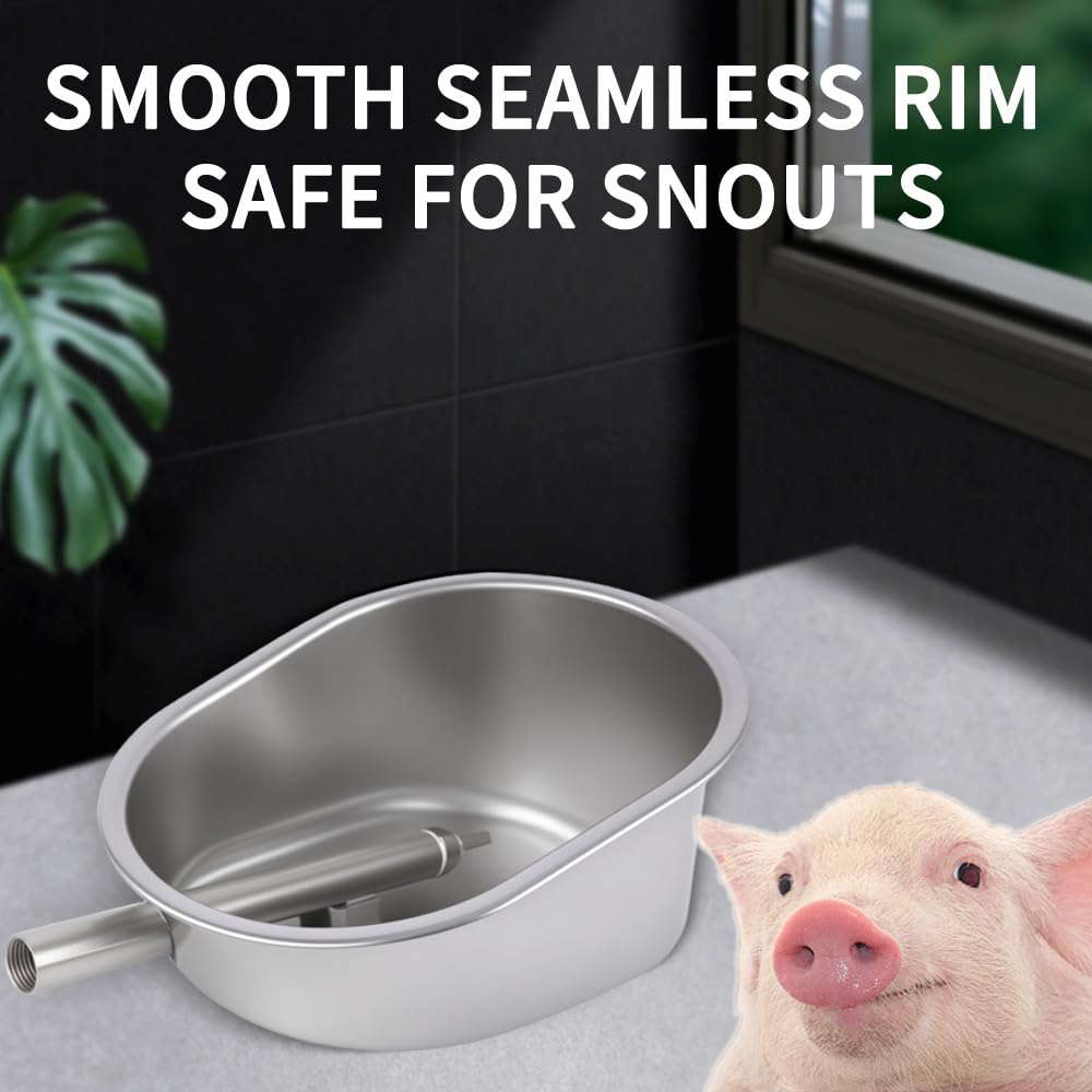 Danbark waterer bowl valve activation showing touch-activated flow