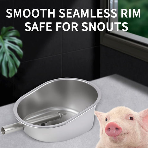 Danbark waterer bowl valve activation showing touch-activated flow
