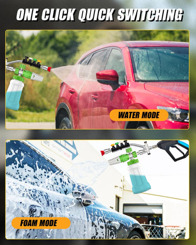 DANCINGBOAR foam cannon assembly with nozzle dials for versatile angles.