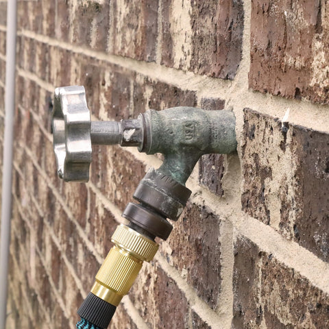 Durable metal construction from Danco resists rust and corrosion on exterior faucets.