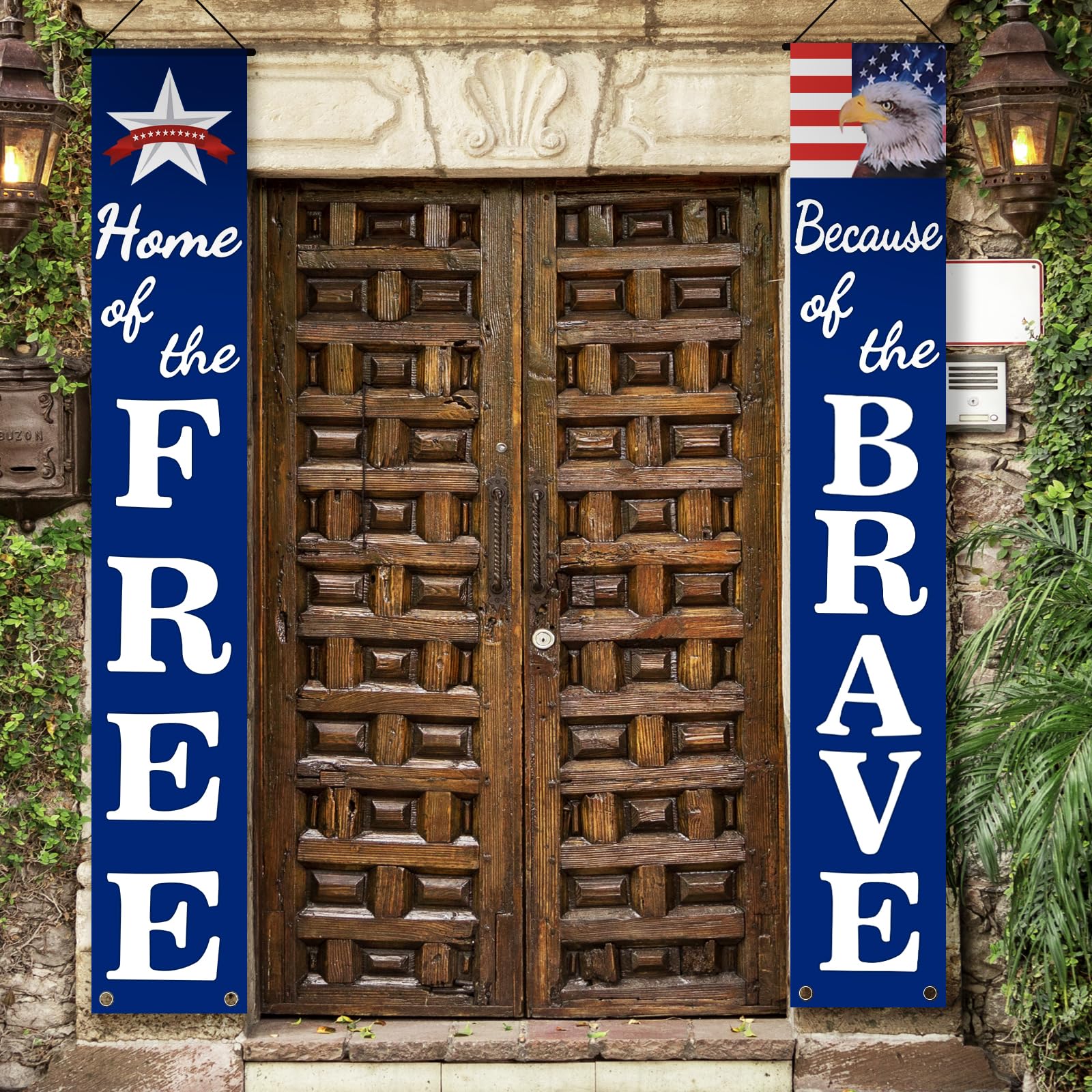 DanCoom memorial and veterans day banner suited for seasonal decor.
