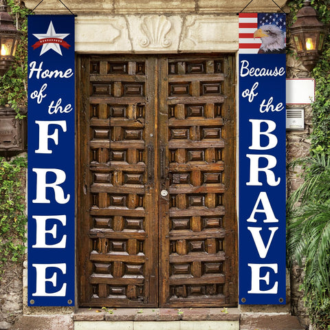 DanCoom memorial and veterans day banner suited for seasonal decor.