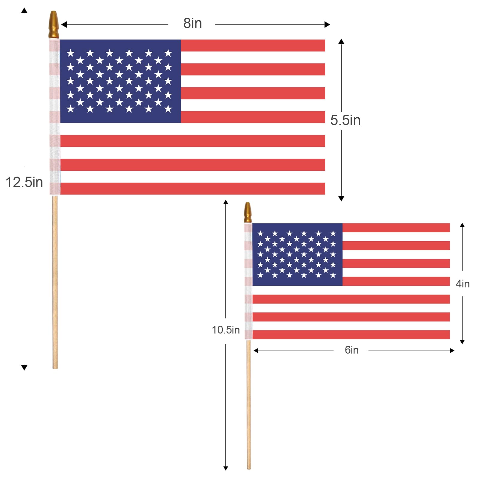 DanCoom patriotic flags lining driveways and fences for events.
