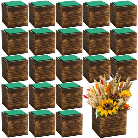 Dandat 24-set wood cube planter box kit for versatile indoor centerpieces