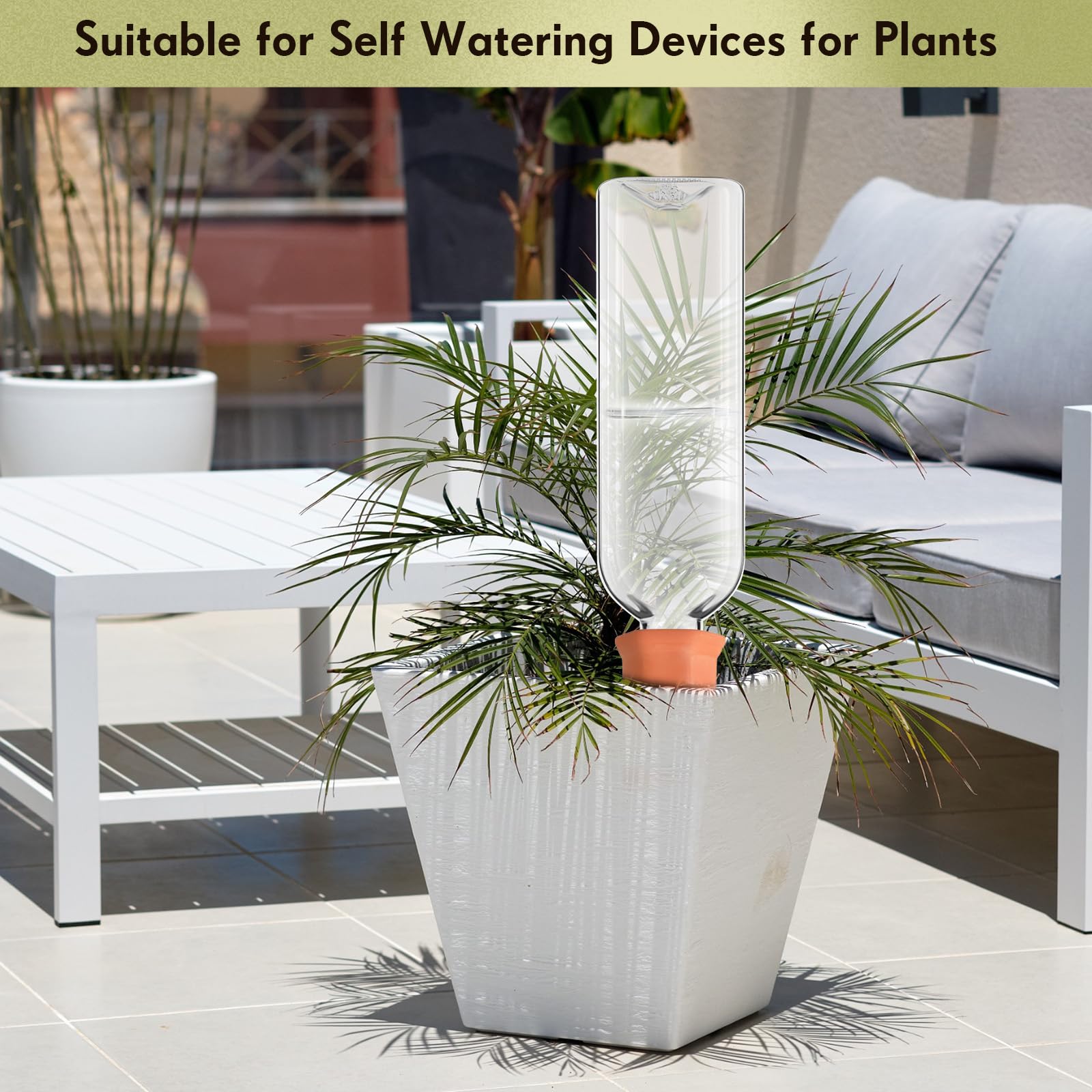 Dandat self-watering system uses durable materials for reuse.