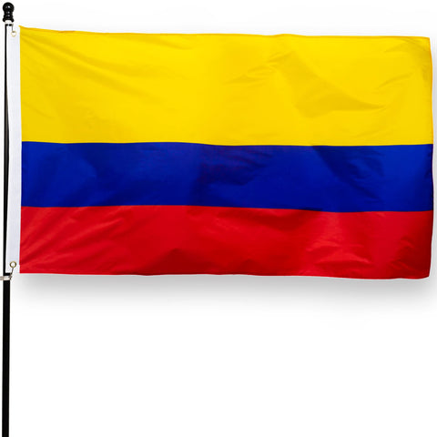 DANF Colombia flag 3x5ft front view with vivid colors and durable polyester for long-lasting display.