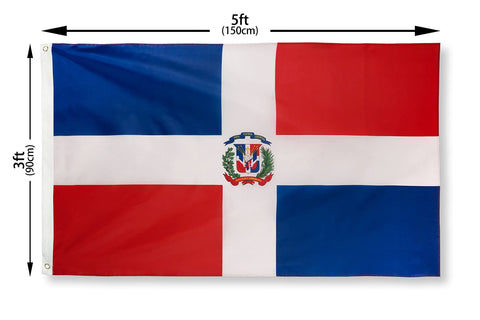 DANF Dominican Flag shown as wall display with bright colors