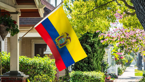 DANF FLAG Ecuador flag with brass grommets for easy hanging.
