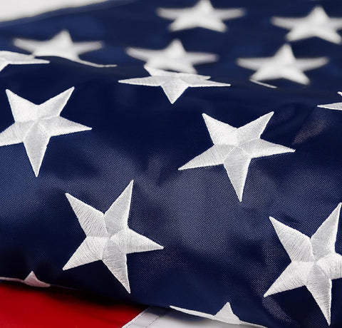 DANF FLAG American flag 3x5 ft with dense embroidery on stars for outdoor display