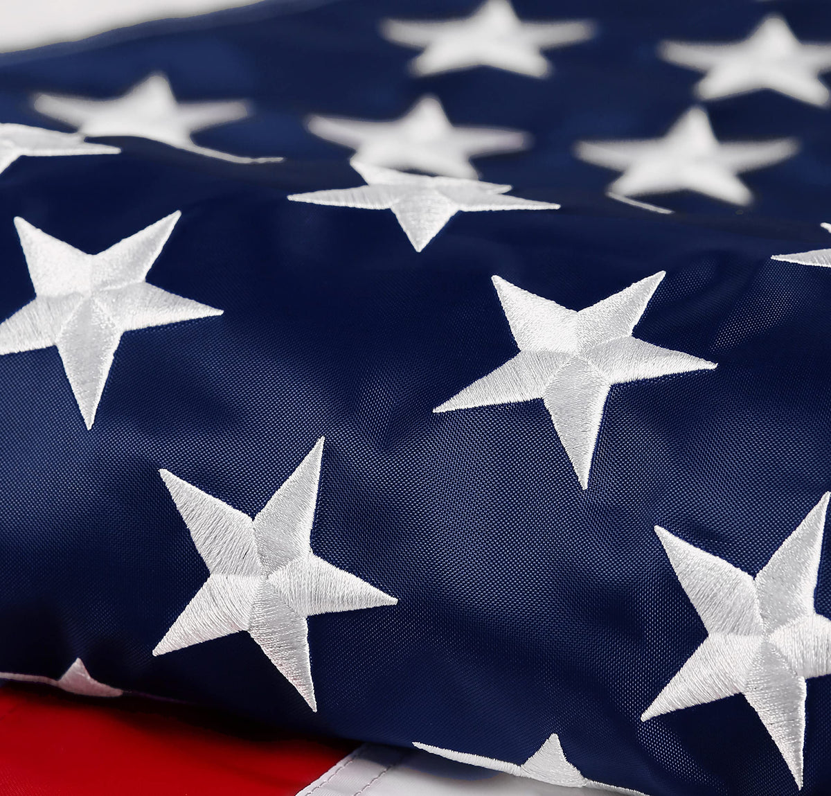 DANF FLAG American flag with embroidered stars for a durable outdoor display.
