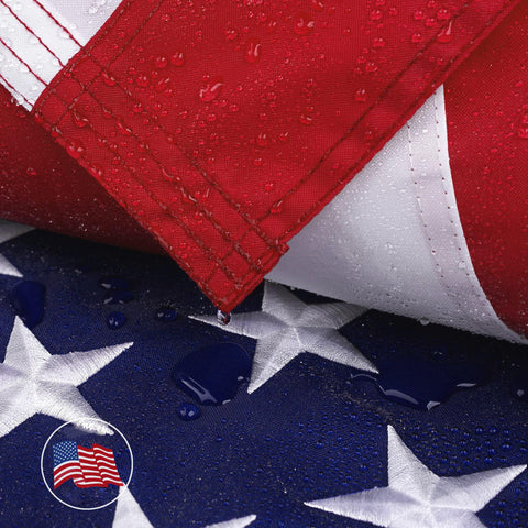 DANF FLAG American flag 5x8 outdoor shows weather-ready durability.