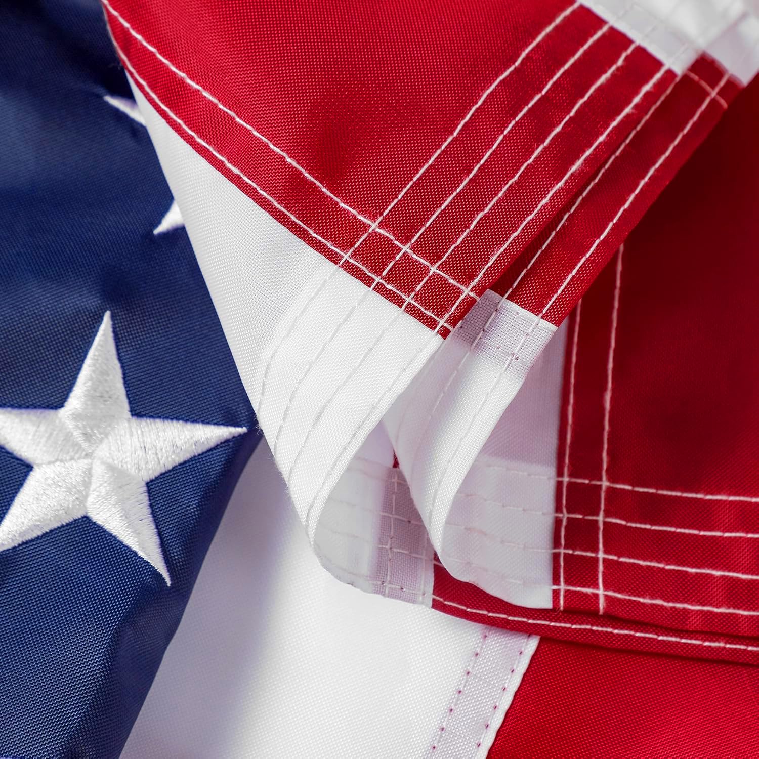 DANF FLAG brass grommets close-up ensures secure mounting on poles.