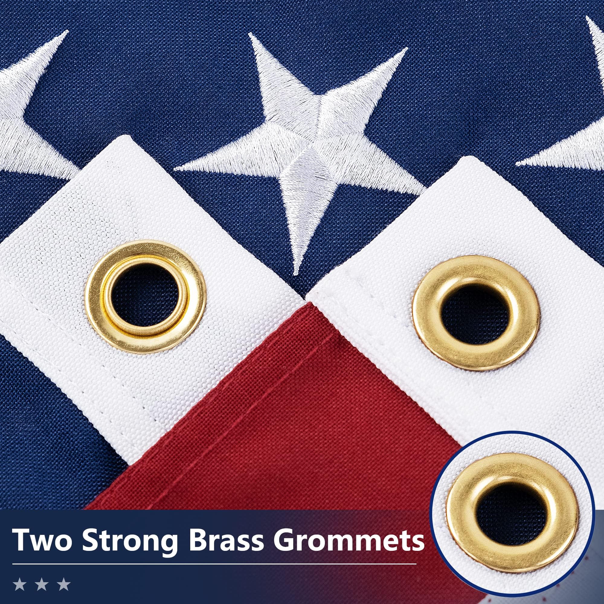 DANF FLAG outdoor flag with brass grommets for secure hanging.