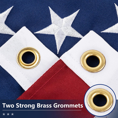 DANF FLAG outdoor flag with brass grommets for secure hanging.