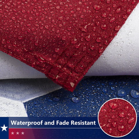 DANF FLAG brass grommets for secure outdoor mounting.