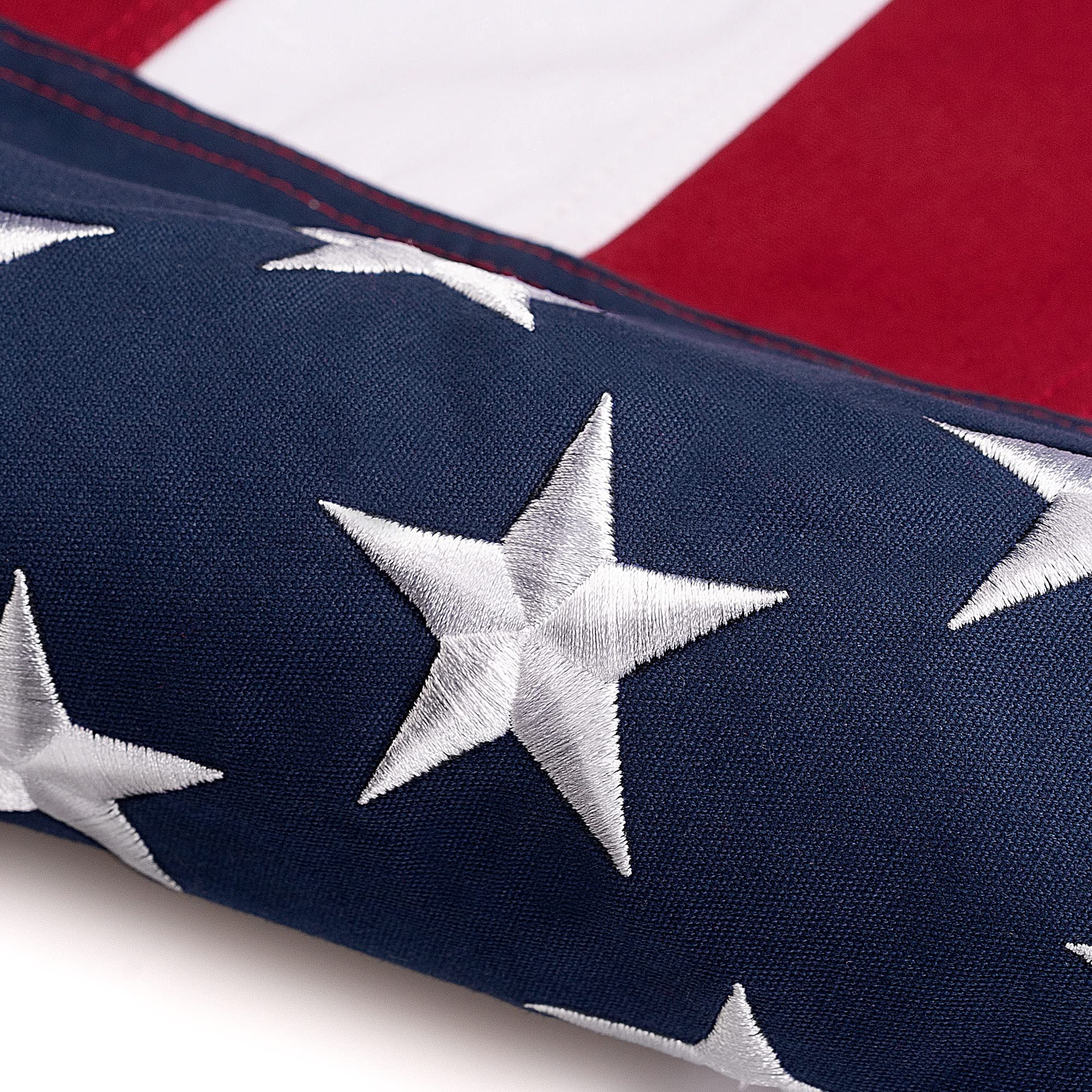 DANF FLAG embroidered stars and brass grommets for durable display